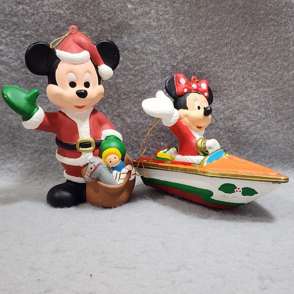 Vintage Mickey & Minnie Mouse Goofy And Donald Duck Christmas Holiday Ornaments - Picture 3 of 16